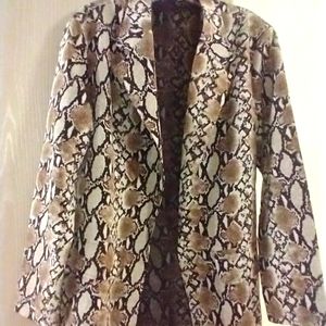 Snakeskin women's blazer, size Large, purchased on Amazon